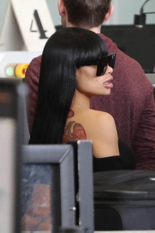 BLAC CHYNA at LAX Airport in Los Angeles 02/05/2020