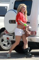 BRITNEY SPEARS with Medical Walking Boot Out in Los Angeles 02/12/2020