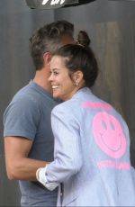 BROOKE BURKE in Denim Shorts at Avra in Beverly Hills 02/26/2020