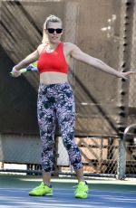 BUSY PHILIPPS Playing Tennis in Los Angeles 02/07/2020