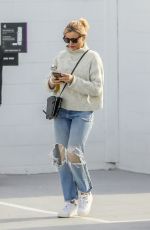 CAMERON DIAZ in Ripped Denim Out in Santa Monica 01/31/2020
