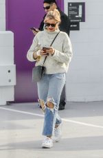 CAMERON DIAZ in Ripped Denim Out in Santa Monica 01/31/2020