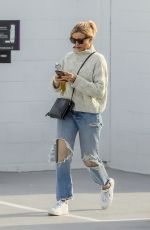 CAMERON DIAZ in Ripped Denim Out in Santa Monica 01/31/2020