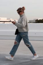 CAMERON DIAZ in Ripped Denim Out in Santa Monica 01/31/2020