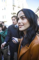 CAMILA MENDES Arrives at Salvatore Ferragamo Show at Milan Fashion Week 02/22/2020