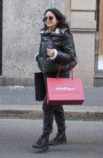 CAMILA MENDES Leaves Salvatore Ferragamo Store in Milan 02/21/2020