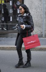 CAMILA MENDES Leaves Salvatore Ferragamo Store in Milan 02/21/2020