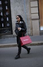 CAMILA MENDES Leaves Salvatore Ferragamo Store in Milan 02/21/2020