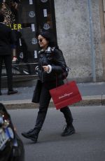 CAMILA MENDES Leaves Salvatore Ferragamo Store in Milan 02/21/2020