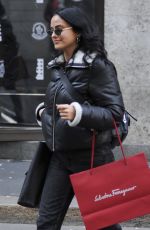 CAMILA MENDES Leaves Salvatore Ferragamo Store in Milan 02/21/2020