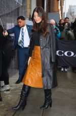 CAMILA MORRONE Arrives at Coach Fashion Show in New York 02/11/2020