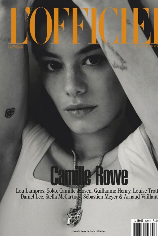 CAMILLE ROWE in L’Officiel Paris, February 2020