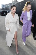 CARA DELEVINGNE and ASHLEY BENSON Arrives at Boss Fashion Show in Milan 02/23/2020