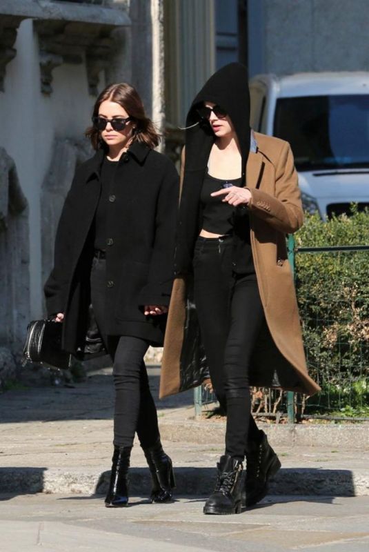 CARA DELEVINGNE and ASHLEY BENSON Out in Milan 02/22/2020