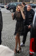 CARA DELEVINGNE Arrives at Dior Fashion Show at PFW in Paris 02/25/2020