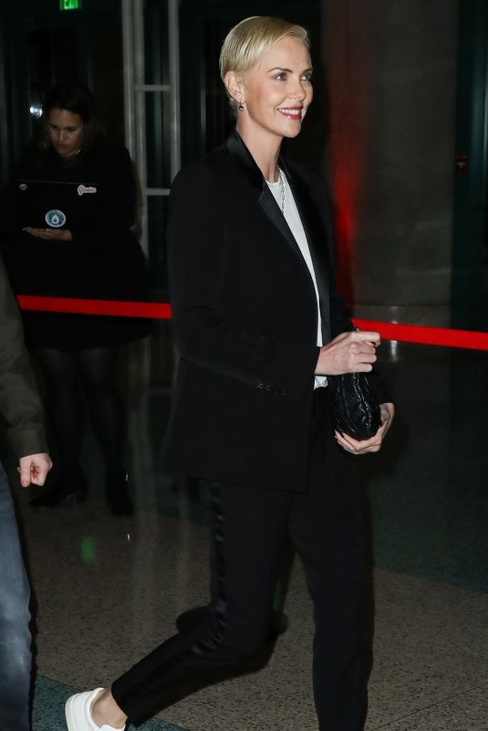 CHARLIZE THERON Arrives at Los Angeles Art Show 2020 Opening Night Gala 02/05/2020