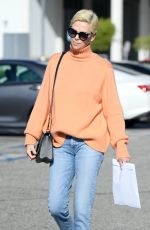 CHARLIZE THERON in Denim Out and About in Los Angeles 02/25/2020