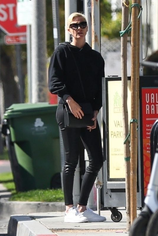 CHARLIZE THERON Out for Lunch at Sugarfish in Los Angeles 02/13/2020