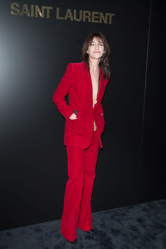 CHARLOTTE GAINSBOURG at Saint Laurent Fashion Show at PFW in Paris 02/25/2020