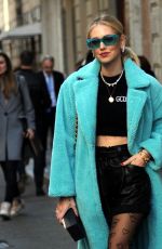 CHIARA FERRAGNI Out for Lunch in Milan 02/12/2020