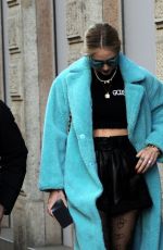 CHIARA FERRAGNI Out for Lunch in Milan 02/12/2020