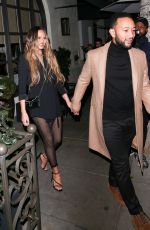 CHRISSY TEIGEN and John Legend at Madeo Restaurant in Beverly HIlls 02/27/2020