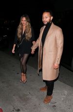 CHRISSY TEIGEN and John Legend at Madeo Restaurant in Beverly HIlls 02/27/2020