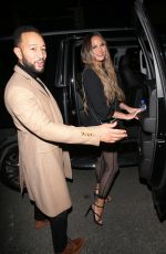 CHRISSY TEIGEN and John Legend at Madeo Restaurant in Beverly HIlls 02/27/2020