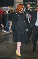 CHRISTINA HENDRICKS Leaves Build Series in New York 02/13/2020