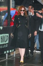 CHRISTINA HENDRICKS Leaves Build Series in New York 02/13/2020