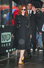 CHRISTINA HENDRICKS Leaves Build Series in New York 02/13/2020