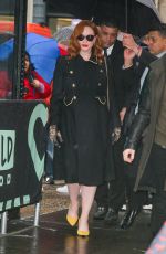 CHRISTINA HENDRICKS Leaves Build Series in New York 02/13/2020