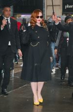 CHRISTINA HENDRICKS Leaves Build Series in New York 02/13/2020