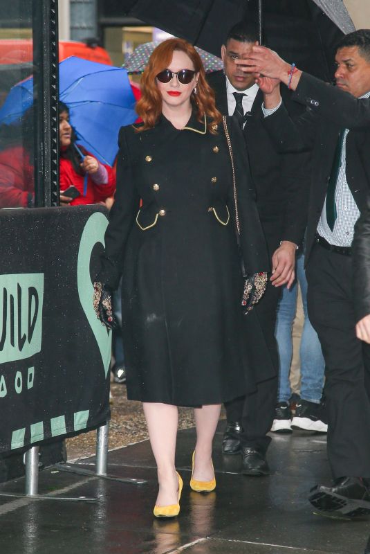 CHRISTINA HENDRICKS Leaves Build Series in New York 02/13/2020
