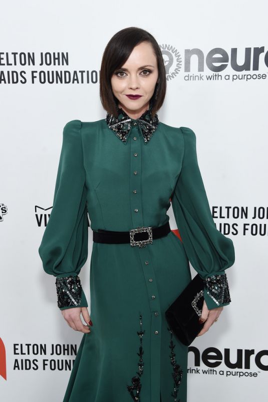 CHRISTINA RICCI at Elton John Aids Foundation Oscar Viewing Party in West Hollywood 02/09/2020