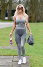 CHRISTINE MCGUINNESS in Tights Leaves a Gym in Cheshire 02/03/2020