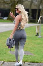 CHRISTINE MCGUINNESS in Tights Leaves a Gym in Cheshire 02/03/2020