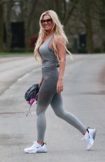 CHRISTINE MCGUINNESS in Tights Leaves a Gym in Cheshire 02/03/2020