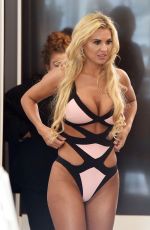 CHRISTINE MCGUINNESS on the Set of The Real Housewife of Cheshire 02/25/2020