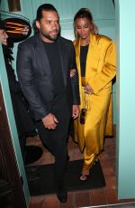 CIARA and Russell Wilson at Olivetta Restaurant in West Hollywood 02/08/2020