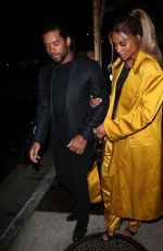 CIARA and Russell Wilson at Olivetta Restaurant in West Hollywood 02/08/2020