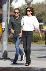 CINDY CRAWFORD and Rande Gerber Out for Lunch in West Hollywood 02/18/2020