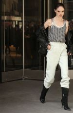 COCO ROCHA Arrives at Longchamp Show at New York Fashion Week 02/08/2020