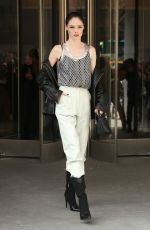 COCO ROCHA Arrives at Longchamp Show at New York Fashion Week 02/08/2020