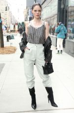 COCO ROCHA Arrives at Longchamp Show at New York Fashion Week 02/08/2020
