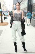COCO ROCHA Leaves Longchamp Show at New York Fashion Week 02/08/2020