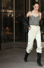 COCO ROCHA Leaves Longchamp Show at New York Fashion Week 02/08/2020