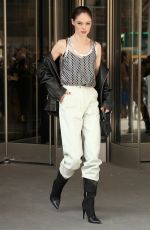 COCO ROCHA Leaves Longchamp Show at New York Fashion Week 02/08/2020