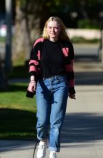 DAKOTA FANNING Out and About in Los Angeles 02/15/2020