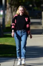DAKOTA FANNING Out and About in Los Angeles 02/15/2020